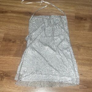 New Year’s birthday dress-Gold sparkly used need alterations heavyweight custom